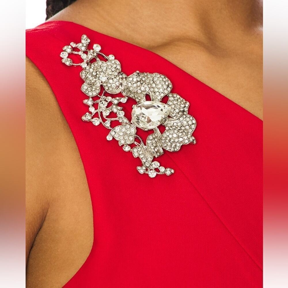 Cinq a Sept Enya Midi Dress in Scarlet - Picture 3 of 6